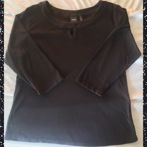 Rafaella Studio women’s size 1x black keyhole top